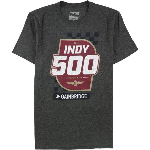 Indy 500 Mens Shield & Racecar Graphic T-Shirt, Grey, NWT - Picture 4 of 5